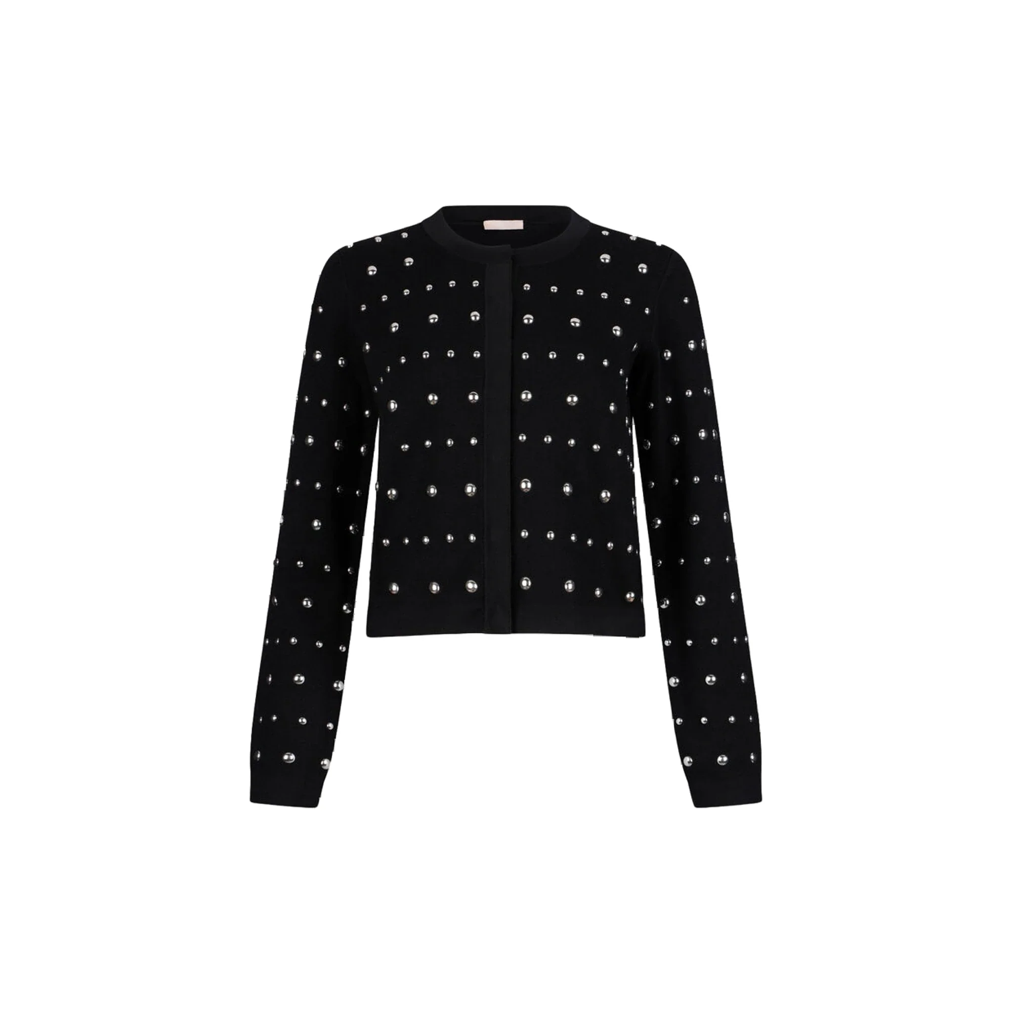 Cardigan Donna nero con borchie