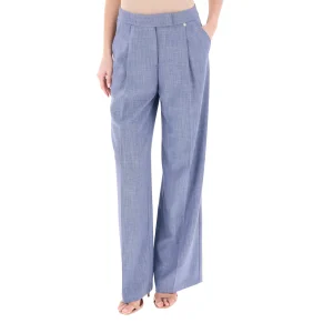 Pantaloni lunghi azzurri con pieghe