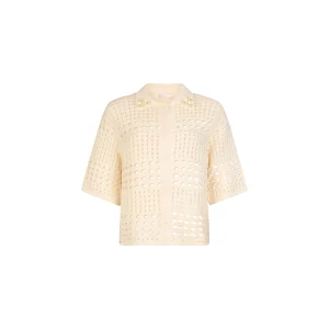 Maglia crochet panna 100% cotone