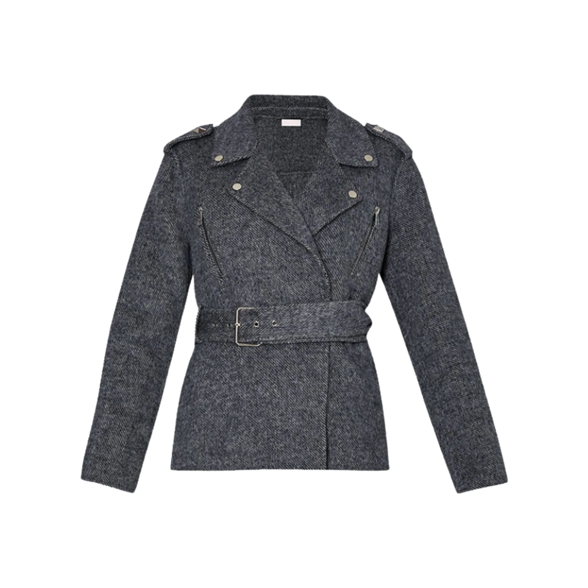 Cappotto Donna Biker in panno misto lana - immagine 2