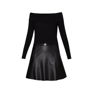 Abito Donna con gonna tessuto spalmato