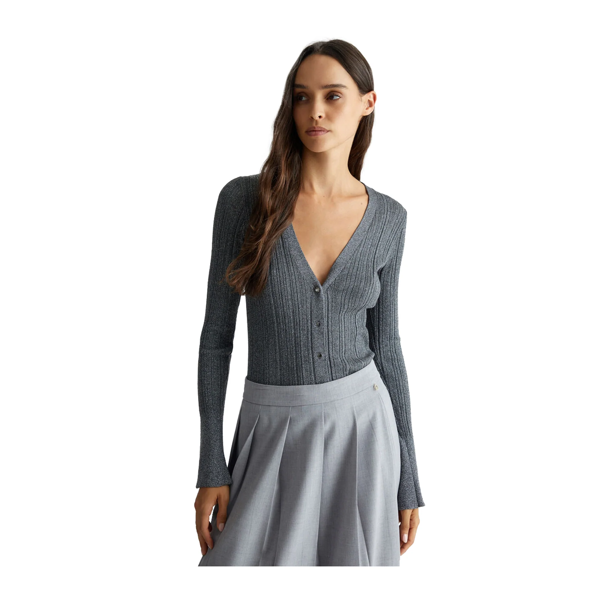 Cardigan Donna in maglia lurex - immagine 3
