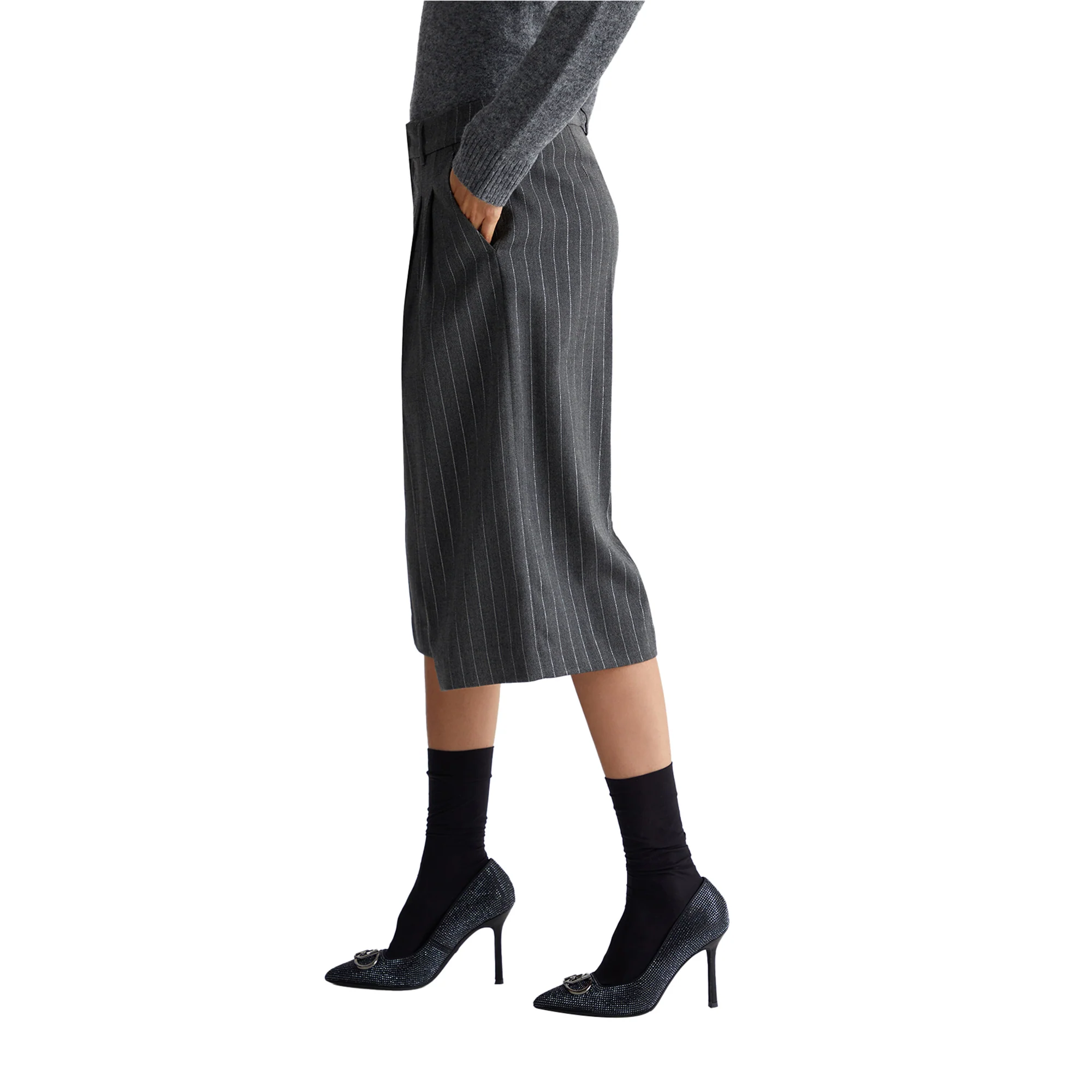 Pantaloni Donna culotte gessati - immagine 5