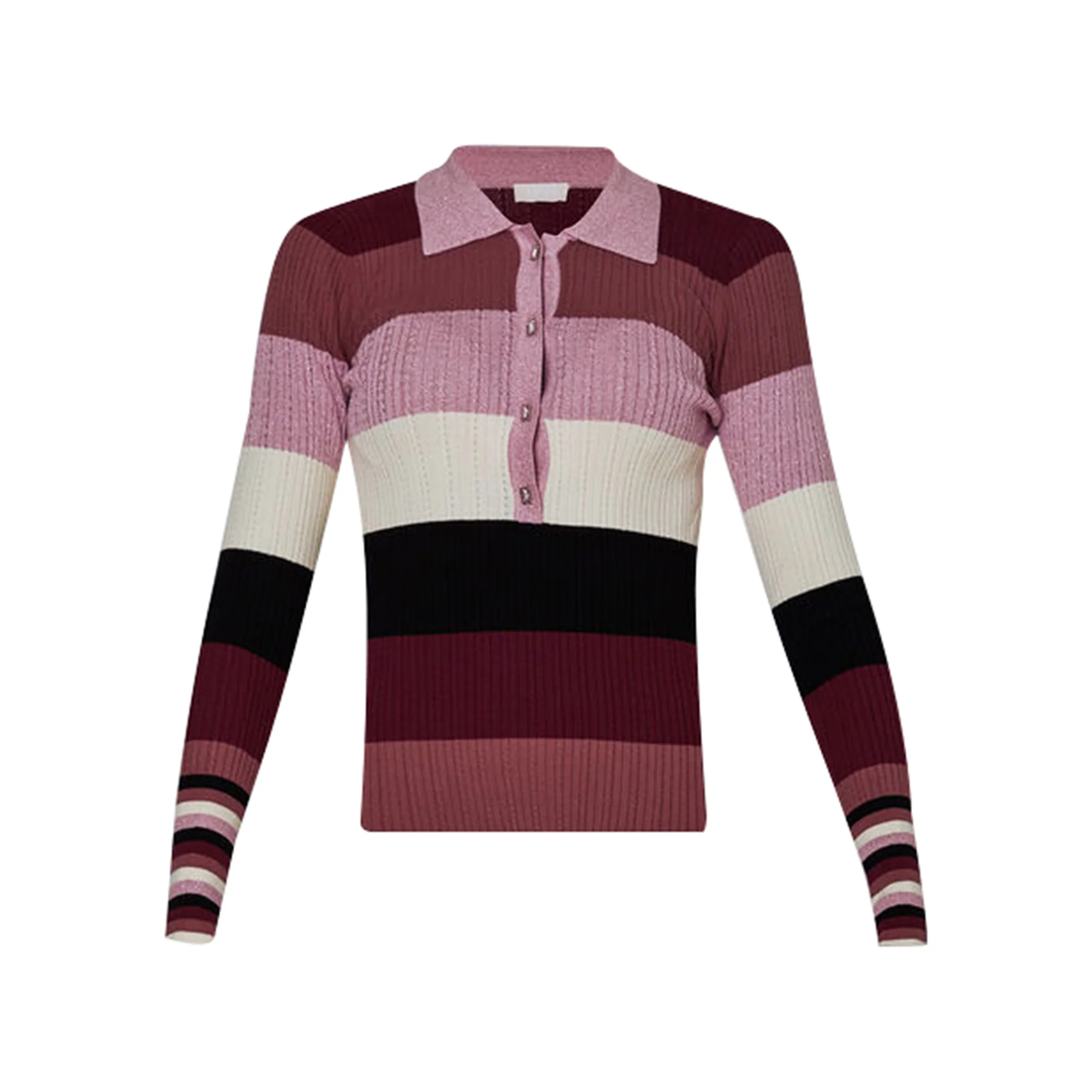 Polo Donna in maglia rigata