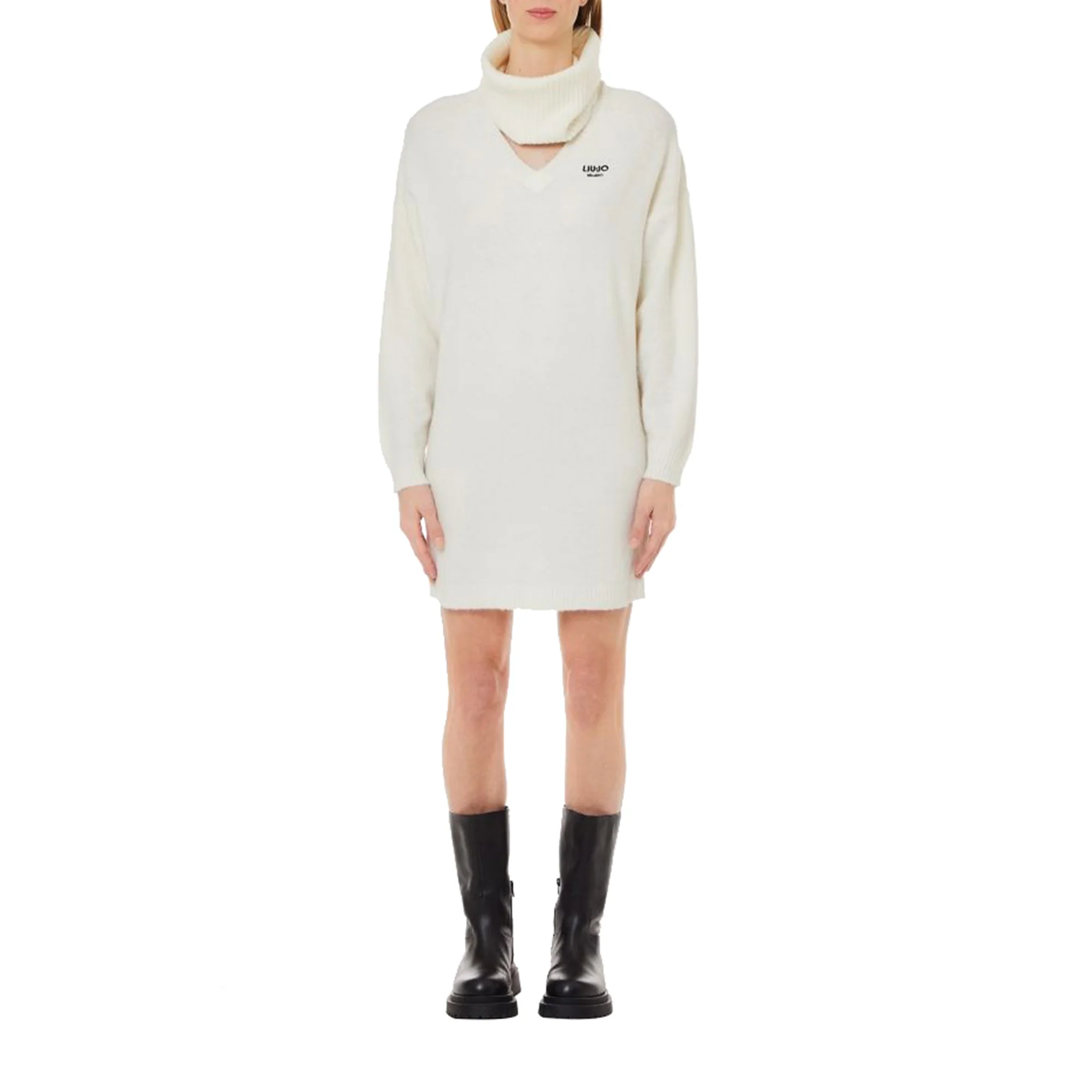 Abito Donna in maglia misto lana Bianco - immagine 2