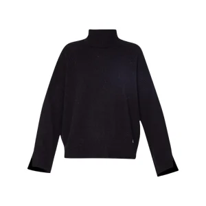 Maglia Donna in lana collo alto Nero