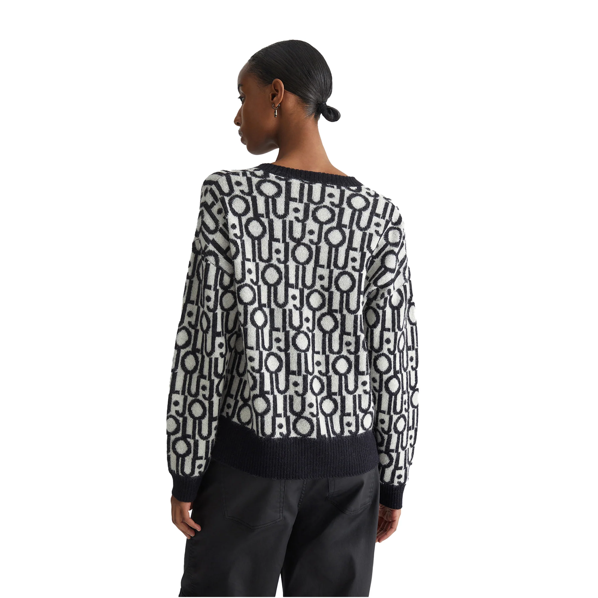 Maglia con logo jacquard - immagine 4