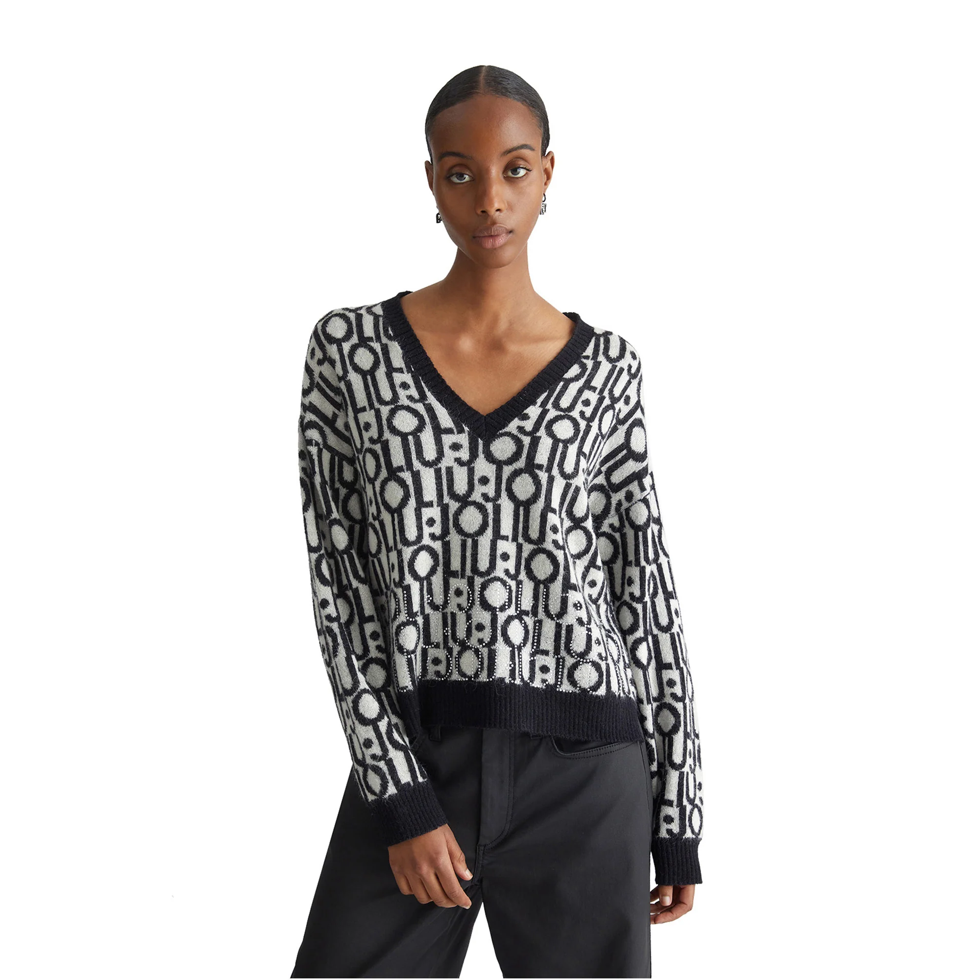 Maglia con logo jacquard - immagine 3