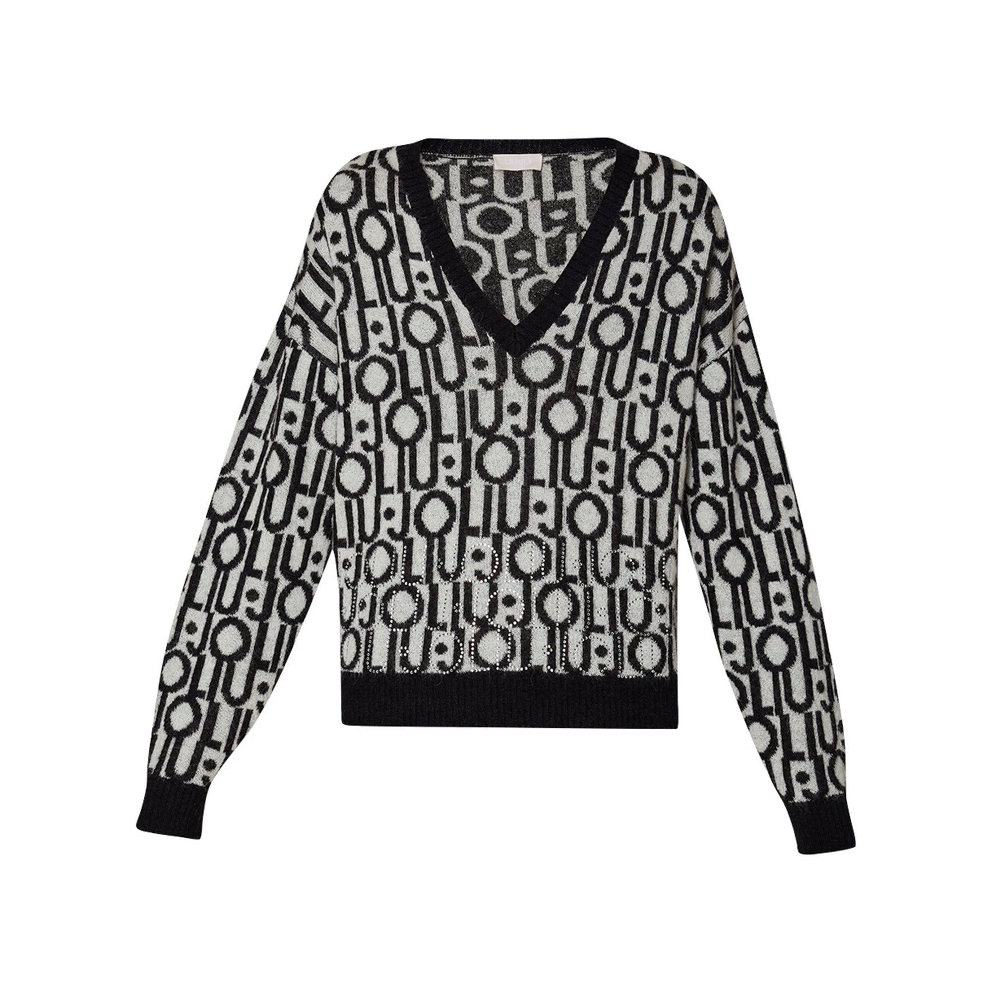 Maglia con logo jacquard