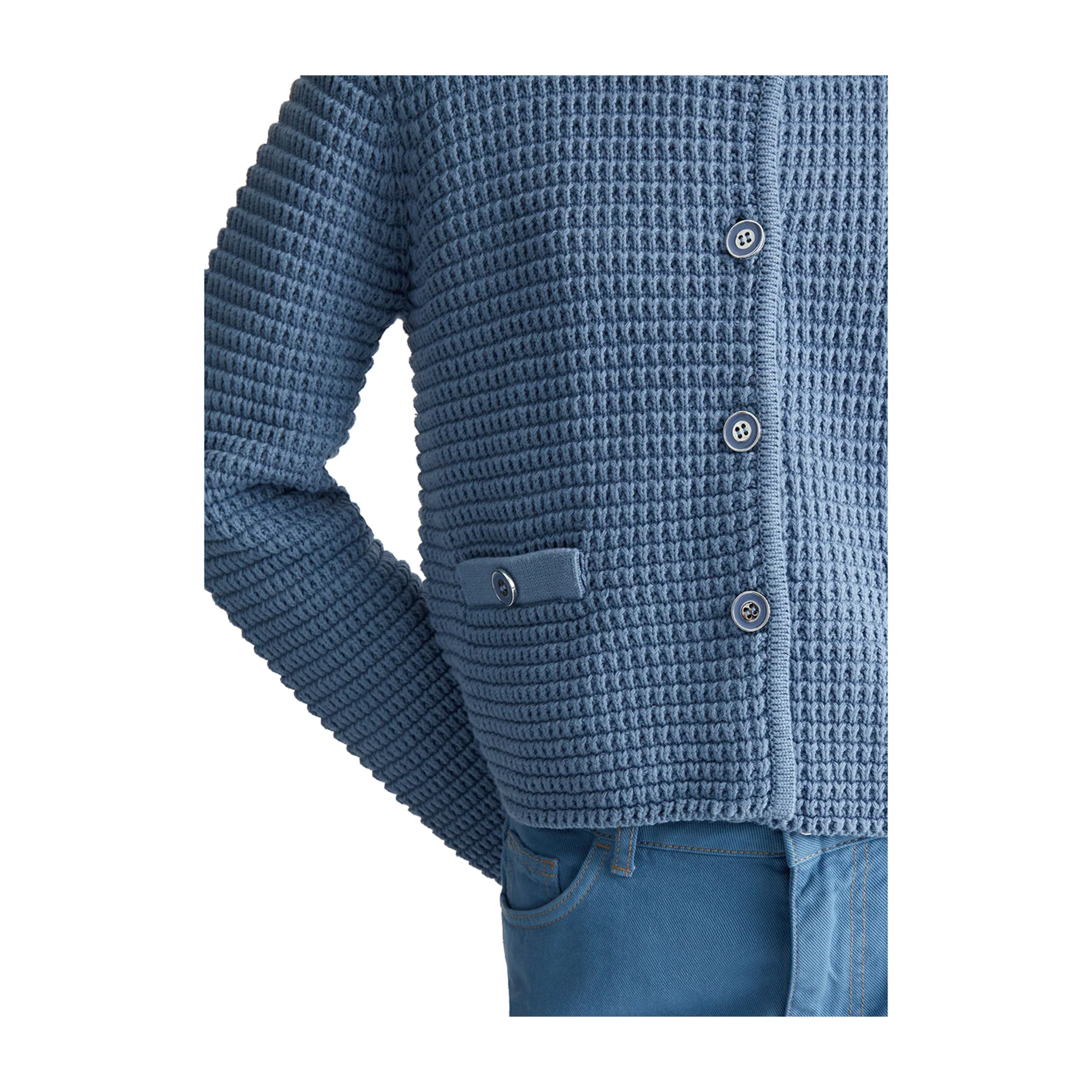 Cardigan Donna in maglia Blu - immagine 6