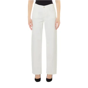 Pantaloni Donna modello straight Bianco
