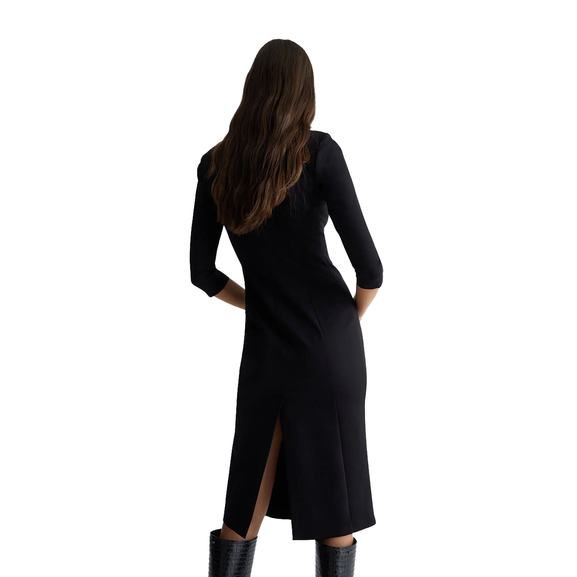 Abito Stretch Donna a tubino nero - immagine 5