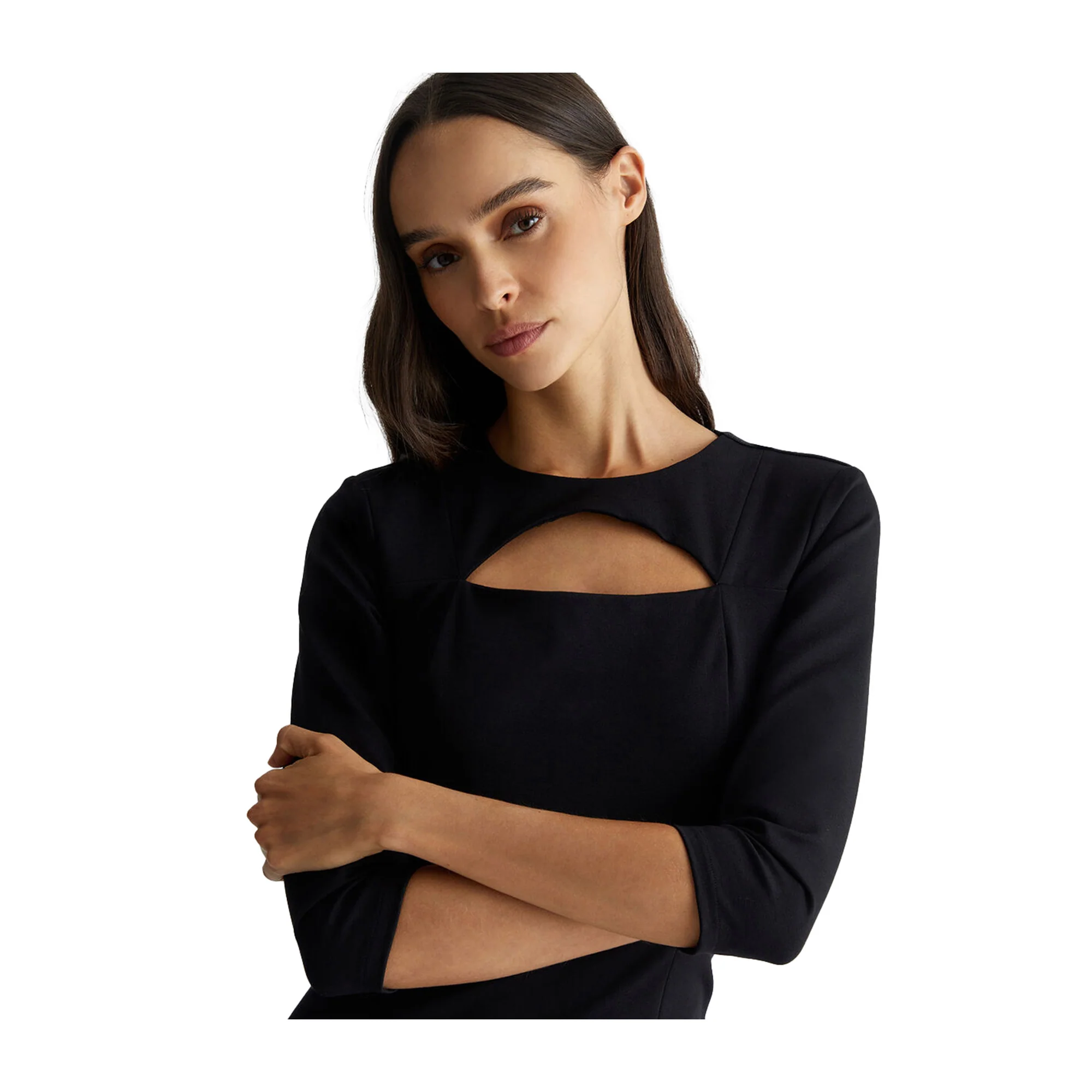 Abito Stretch Donna a tubino nero - immagine 6