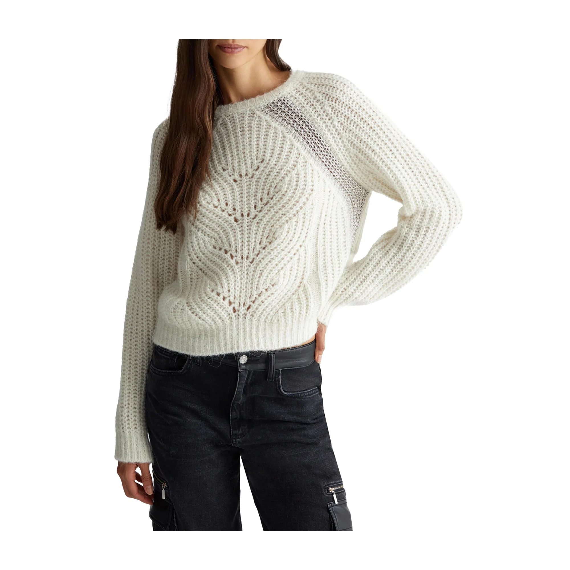 Maglia Donna a coste bianca - immagine 4