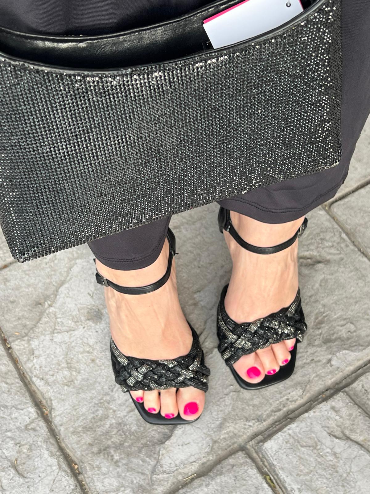 Sandalo Gioiello Donna Kharisma Nero-Ororosa 7558 - immagine 9