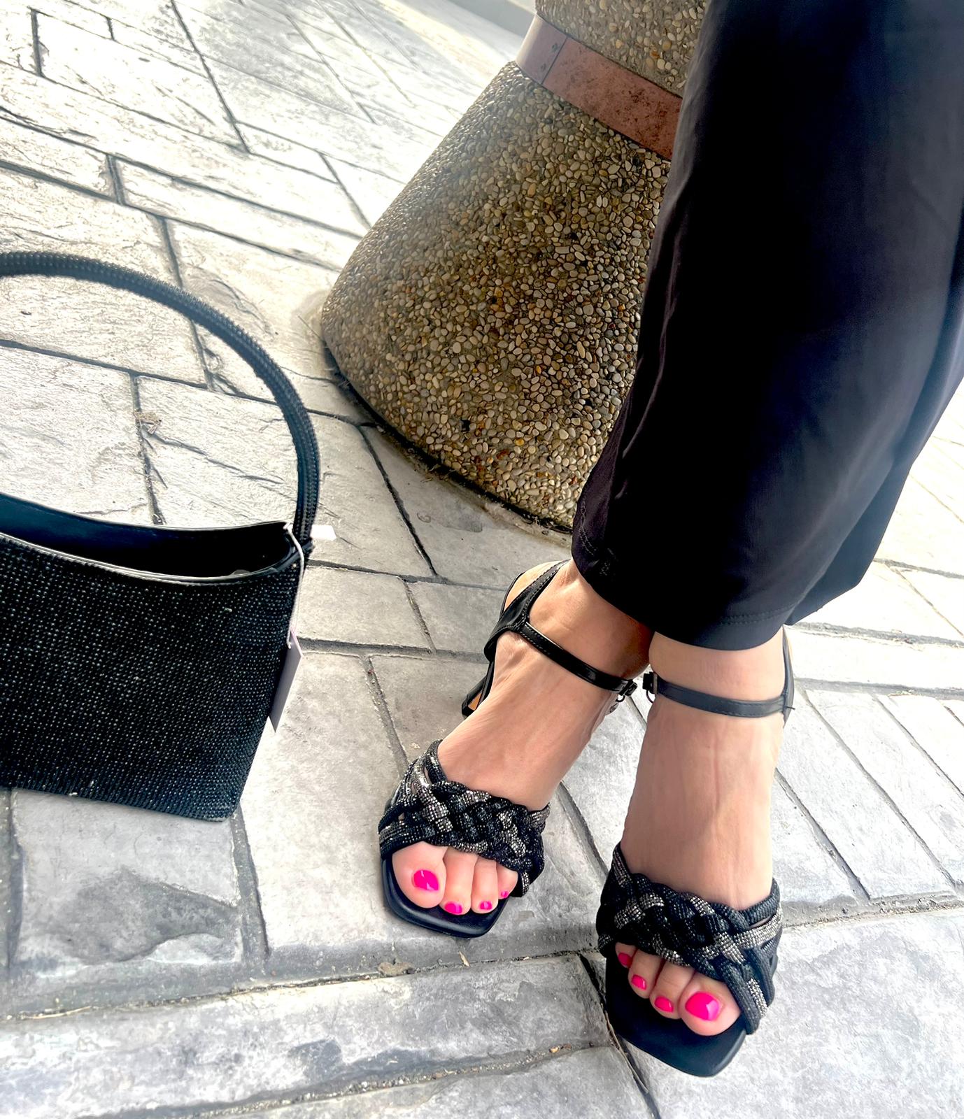 Sandalo Gioiello Donna Kharisma Nero-Ororosa 7558 - immagine 7