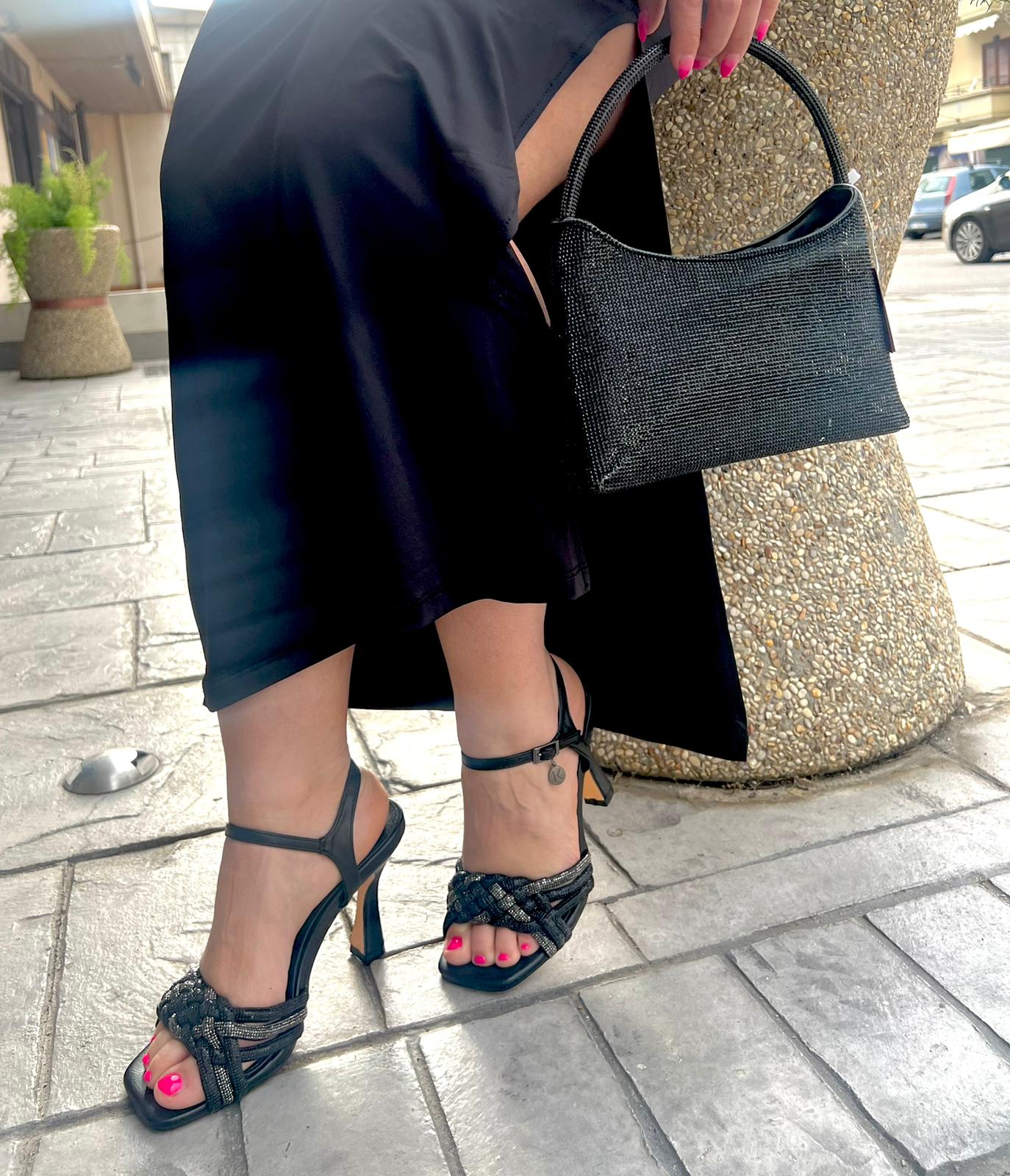 Sandalo Gioiello Donna Kharisma Nero-Ororosa 7558 - immagine 4