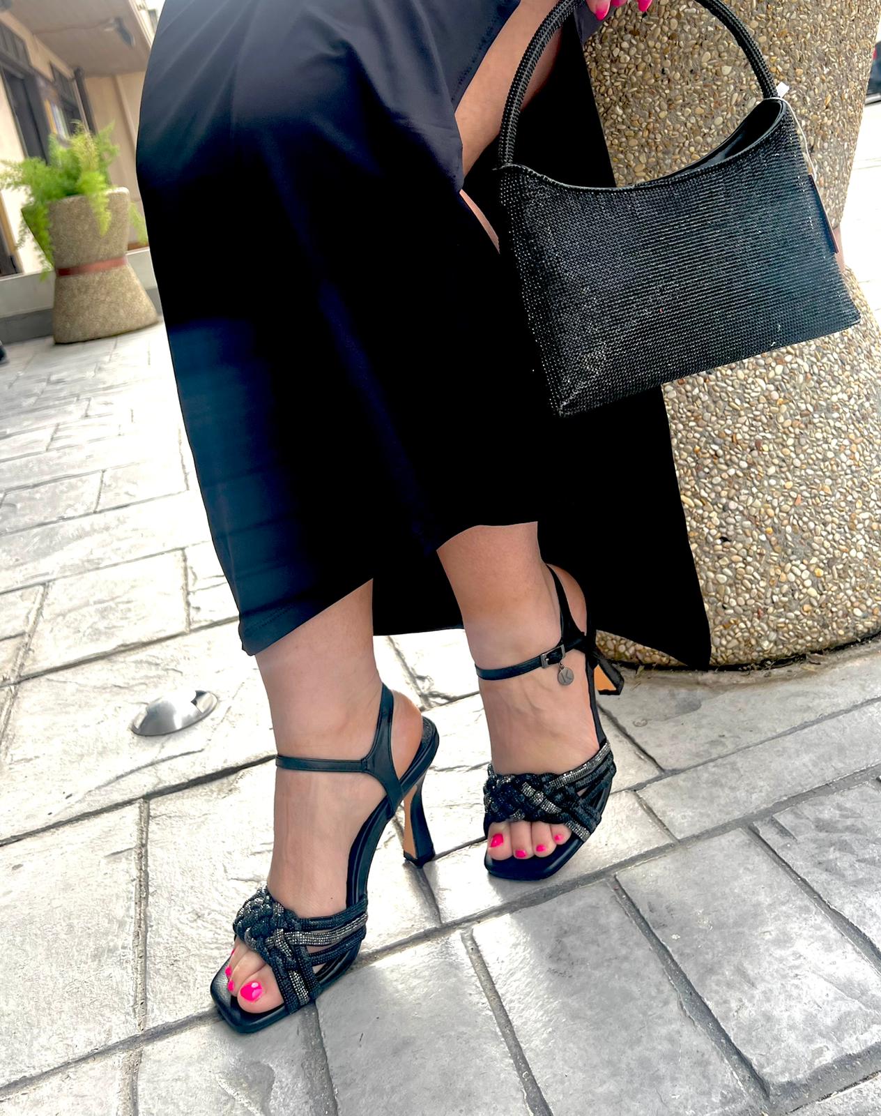 Sandalo Gioiello Donna Kharisma Nero-Ororosa 7558 - immagine 3