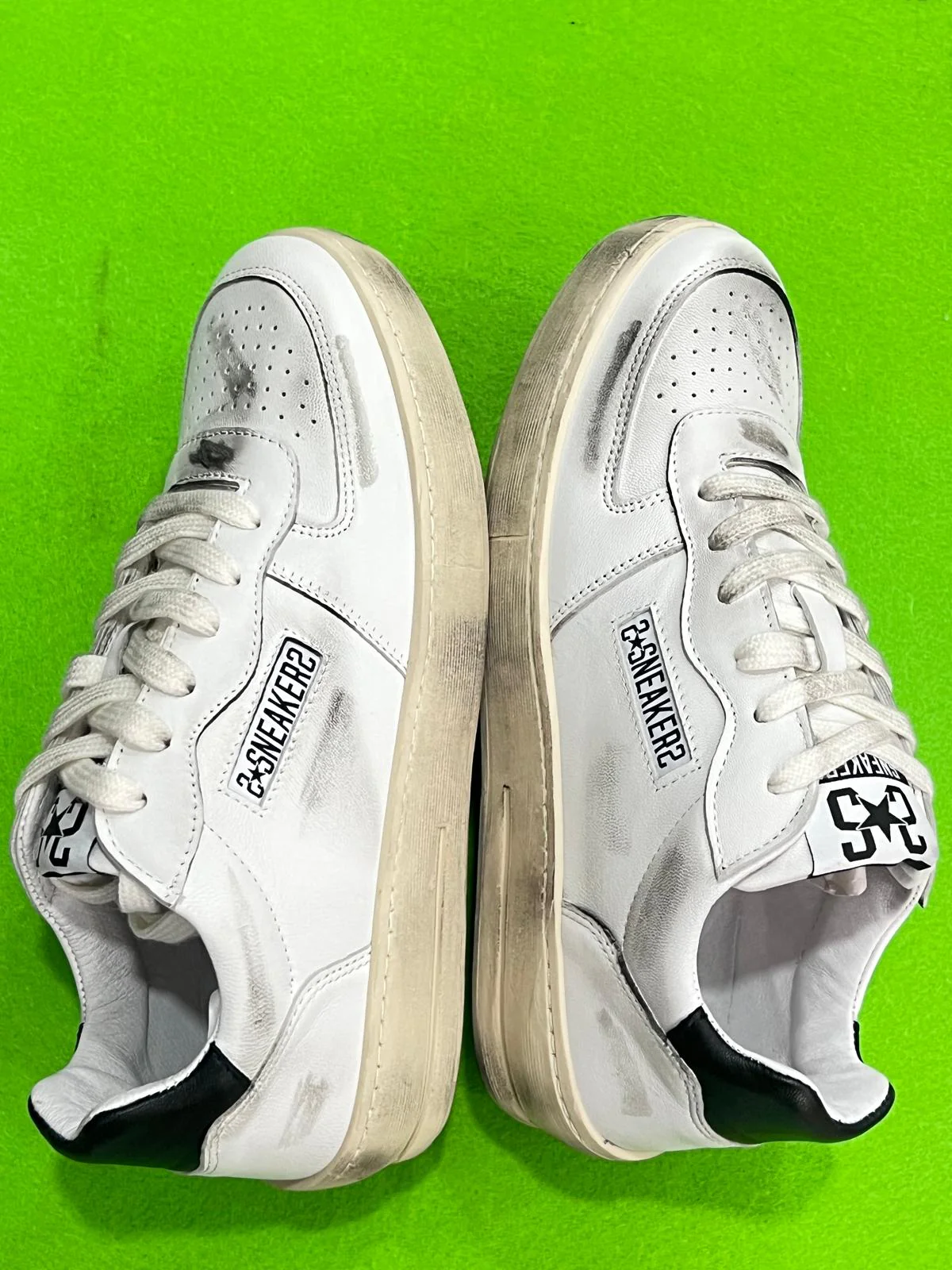 Sneakers 2STAR Uomo Pelle Bianco/Vari Riporti 2SU42 - immagine 5