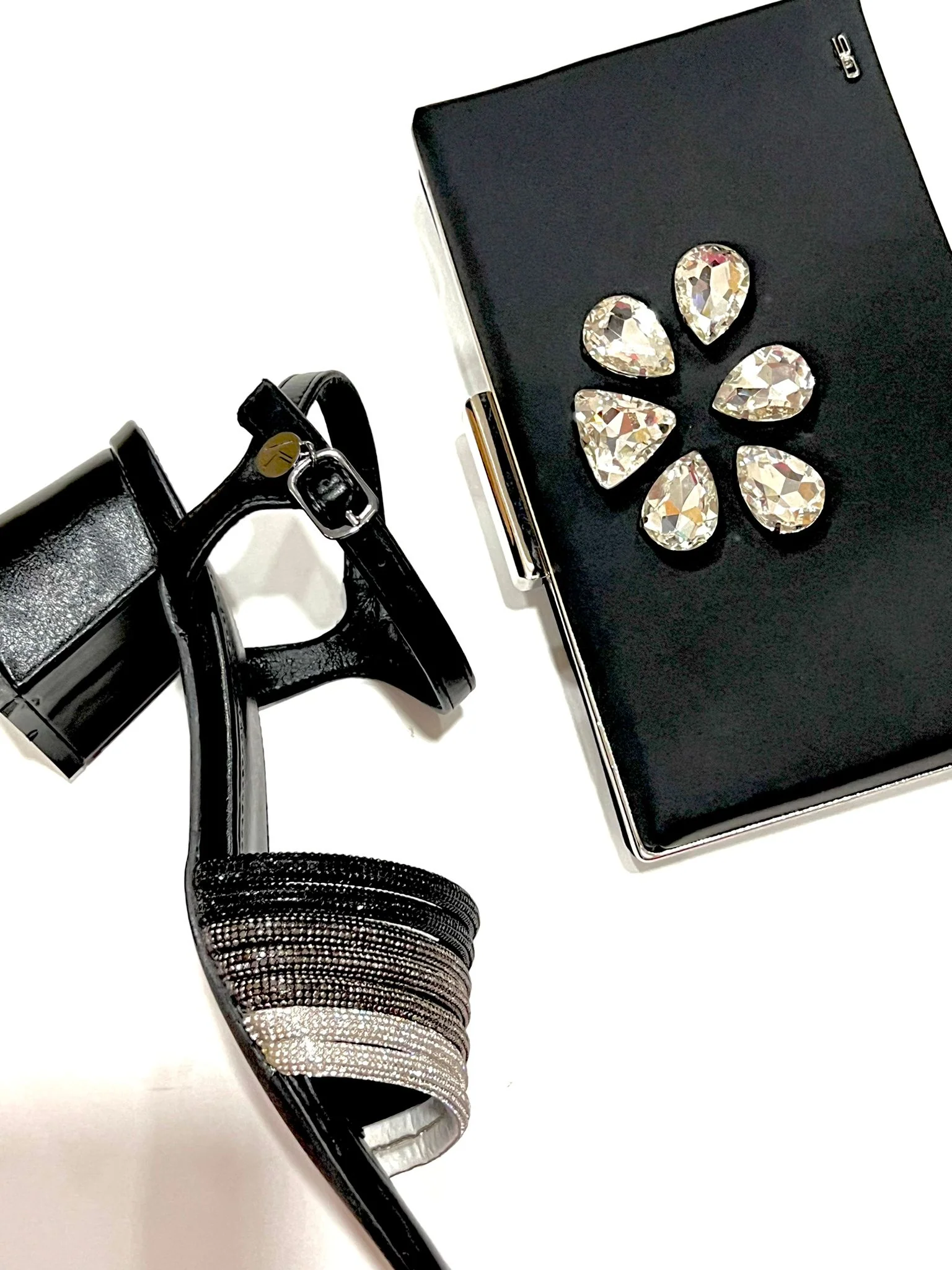 Sandalo Kharisma Donna Strass Oro-Nero 7499 - immagine 8