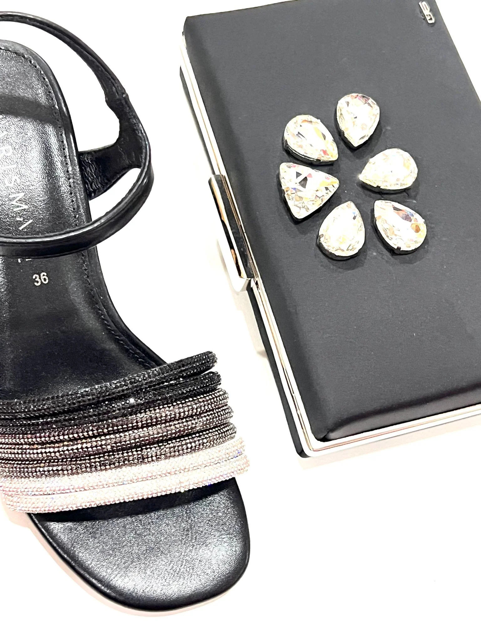 Sandalo Kharisma Donna Strass Oro-Nero 7499 - immagine 7