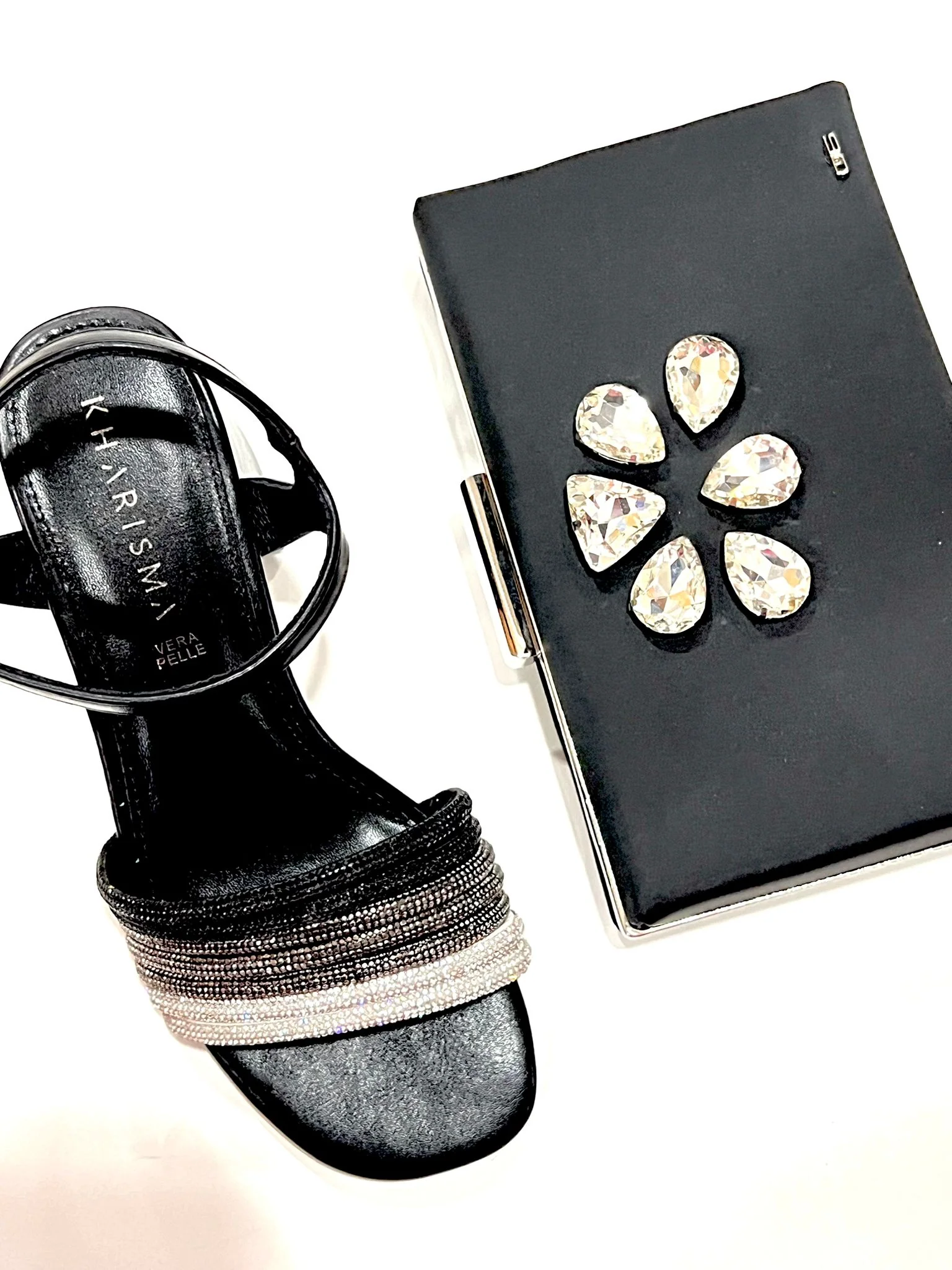 Sandalo Kharisma Donna Strass Oro-Nero 7499 - immagine 5