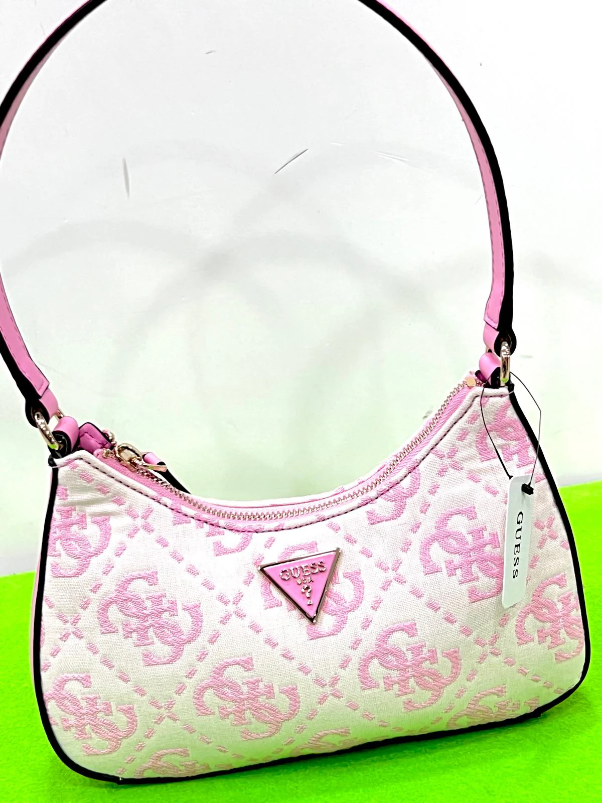 Borsa Guess Donna Ruma mini Verde-Rosa-Beige JG933973 - immagine 4