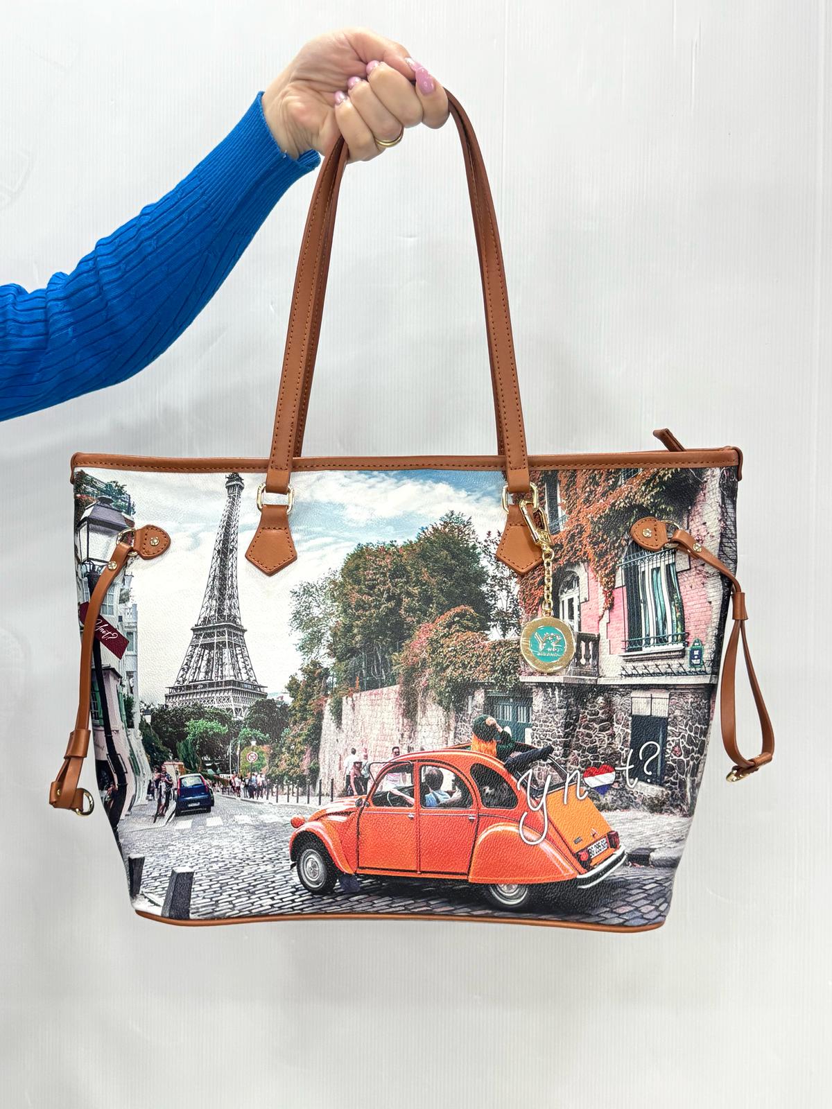 Ynot? Borsa Shopping Yes Bag Stampa Città - immagine 9