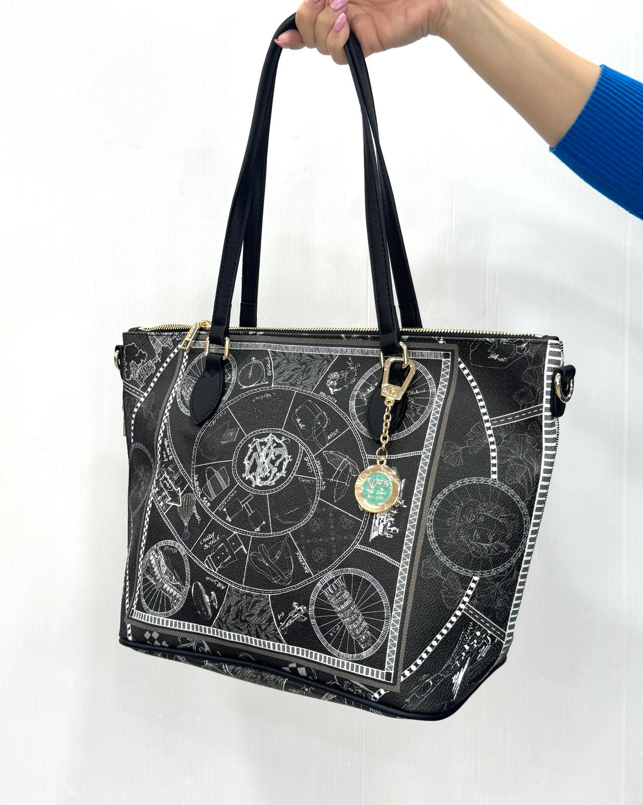 Ynot? Borsa Shopping Yes Bag Stampa Città - immagine 5