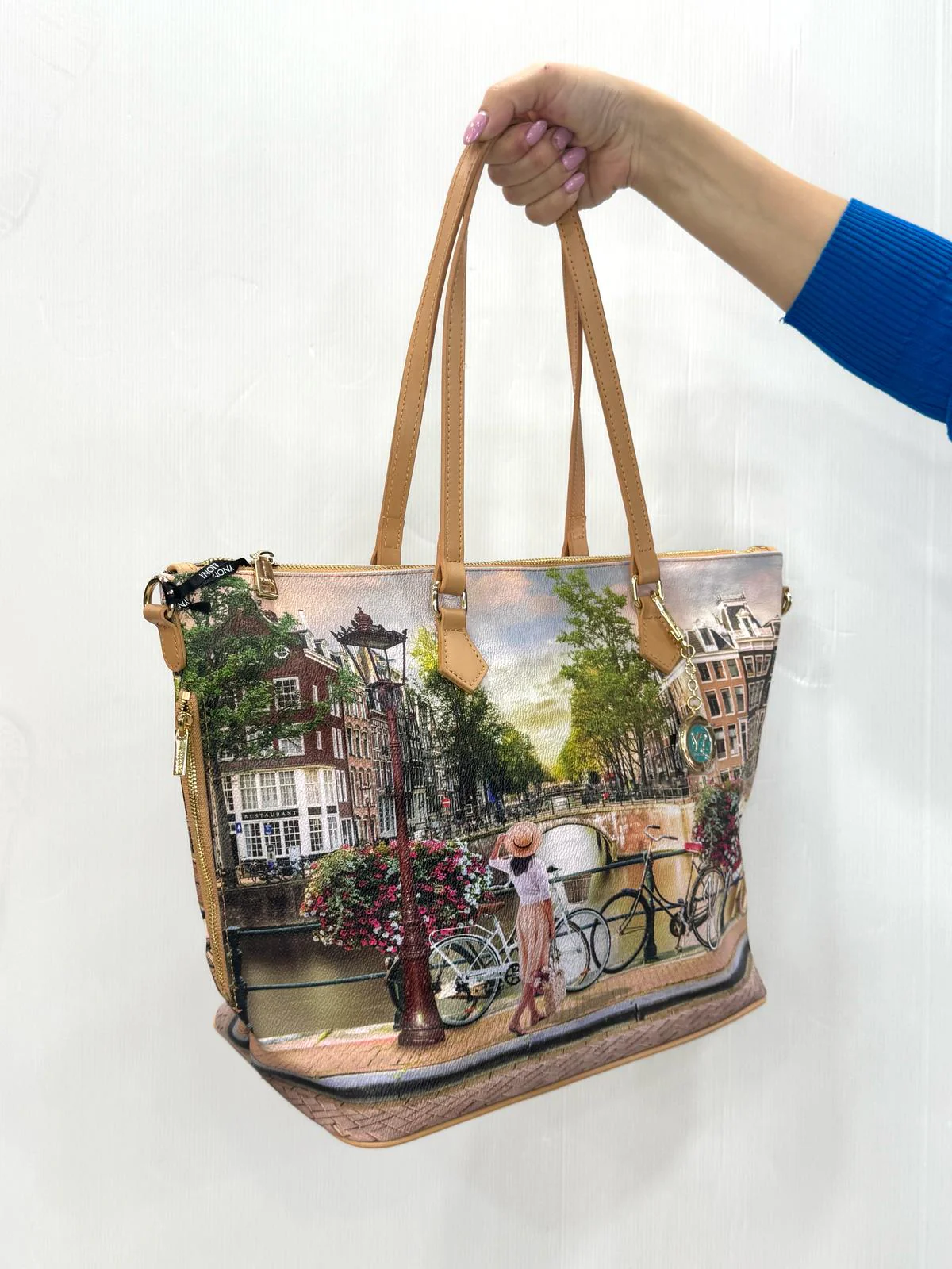 Ynot? Borsa Shopping Yes Bag Stampa Città - immagine 3