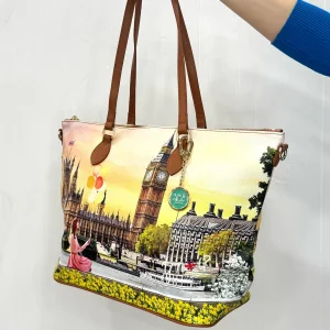 Ynot? Borsa Shopping Yes Bag Stampa Città