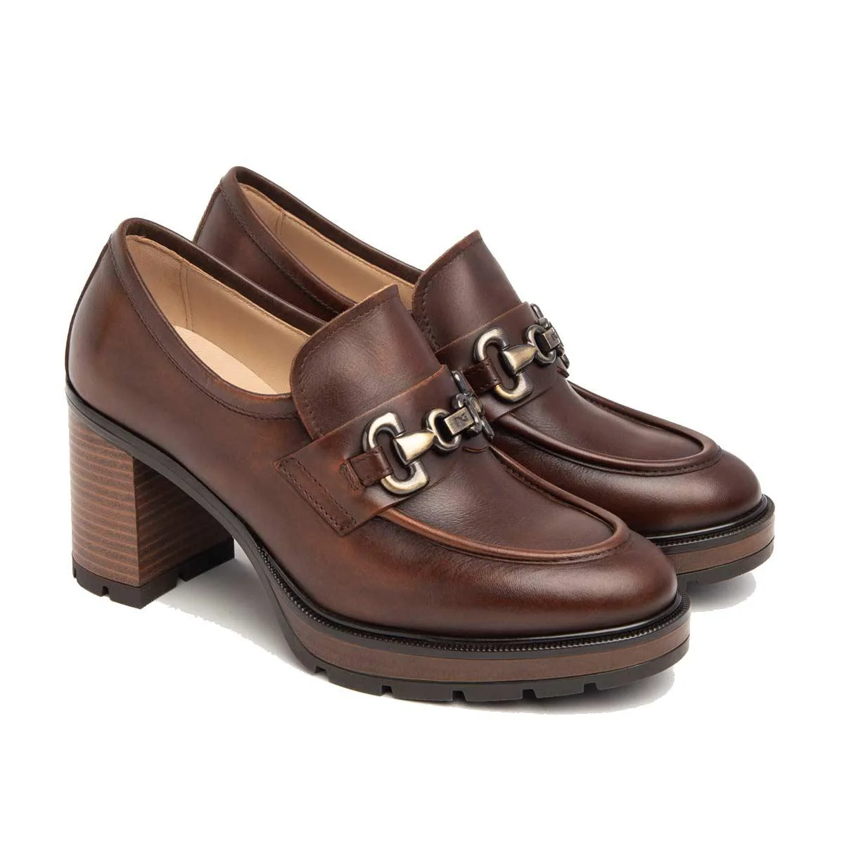 Mocassini NeroGiardini donna I411432D beige - immagine 3