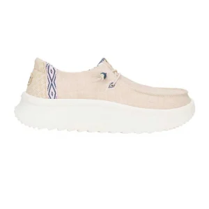 Sneakers donna Hey Dude Wendy peak chambray woven tan