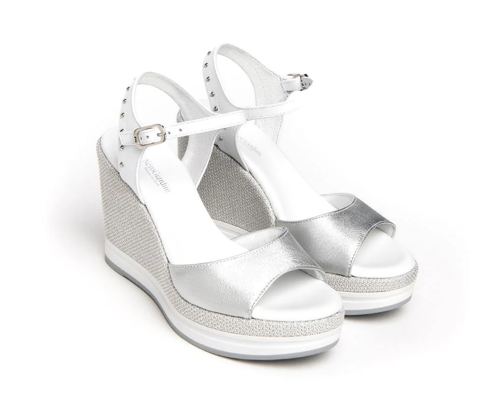 Sandali NeroGiardini donna E307680D argento - immagine 3