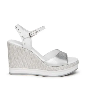 Sandali NeroGiardini donna E307680D argento