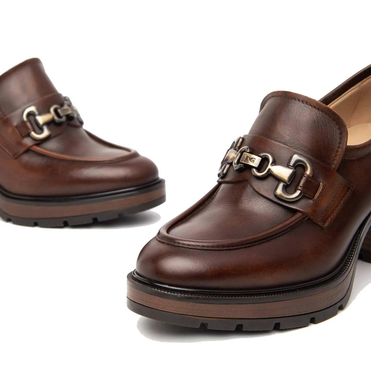 Mocassini NeroGiardini donna I411432D beige - immagine 4