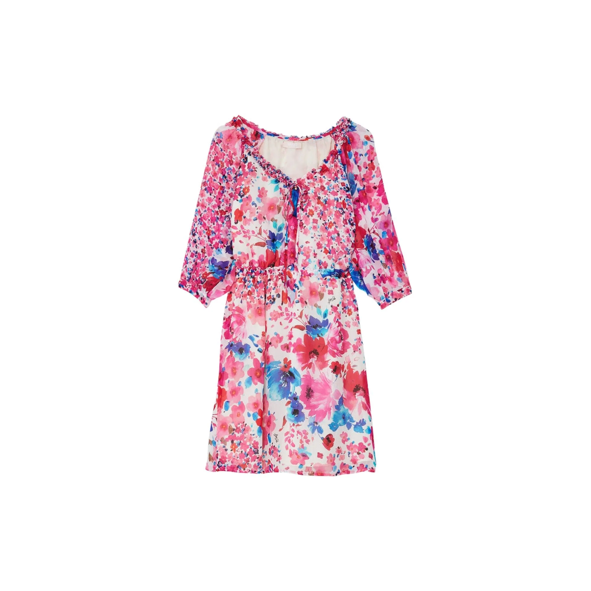 Abito corto Donna fantasia floreale all over - immagine 5