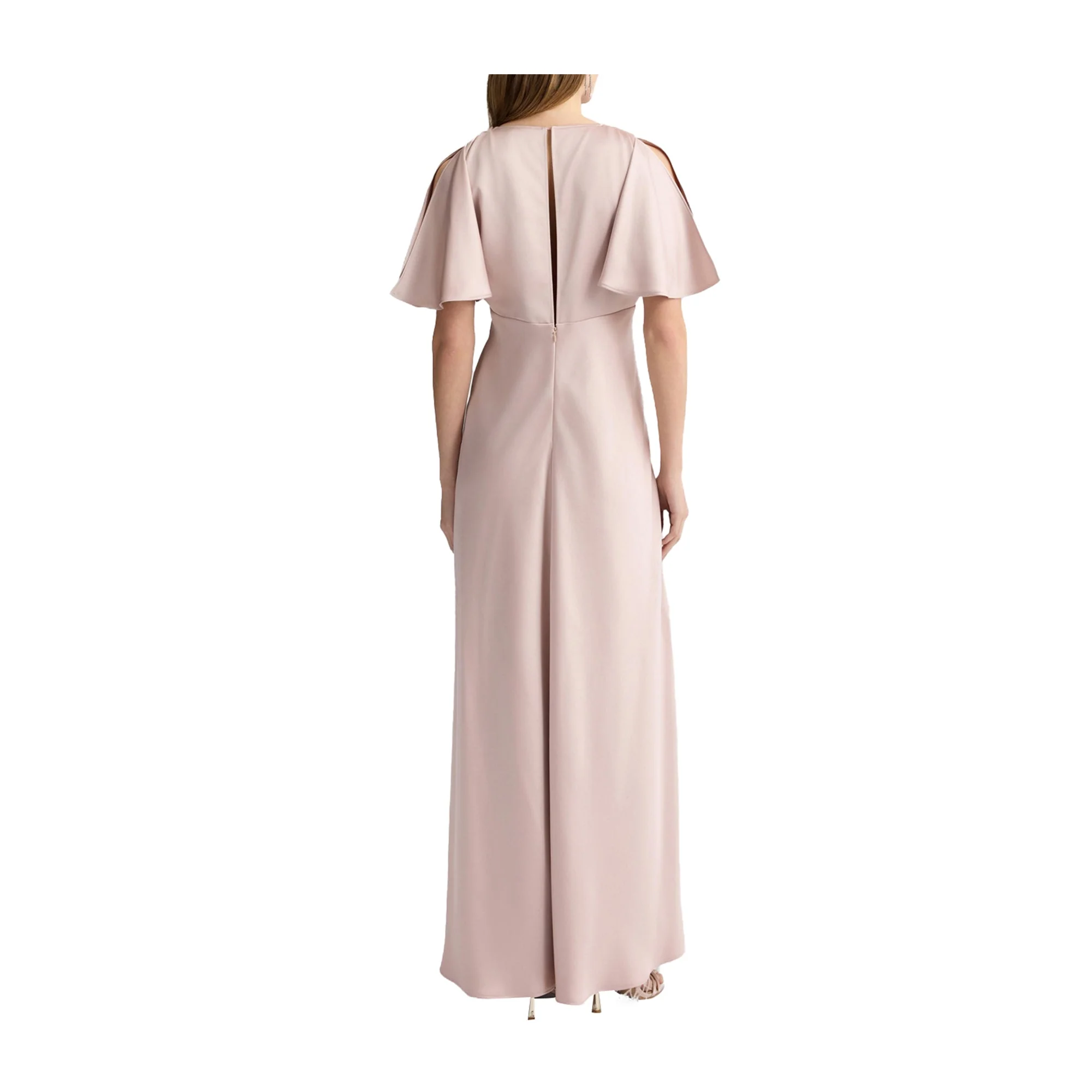 Abito lungo Donna in raso Rosa - immagine 4