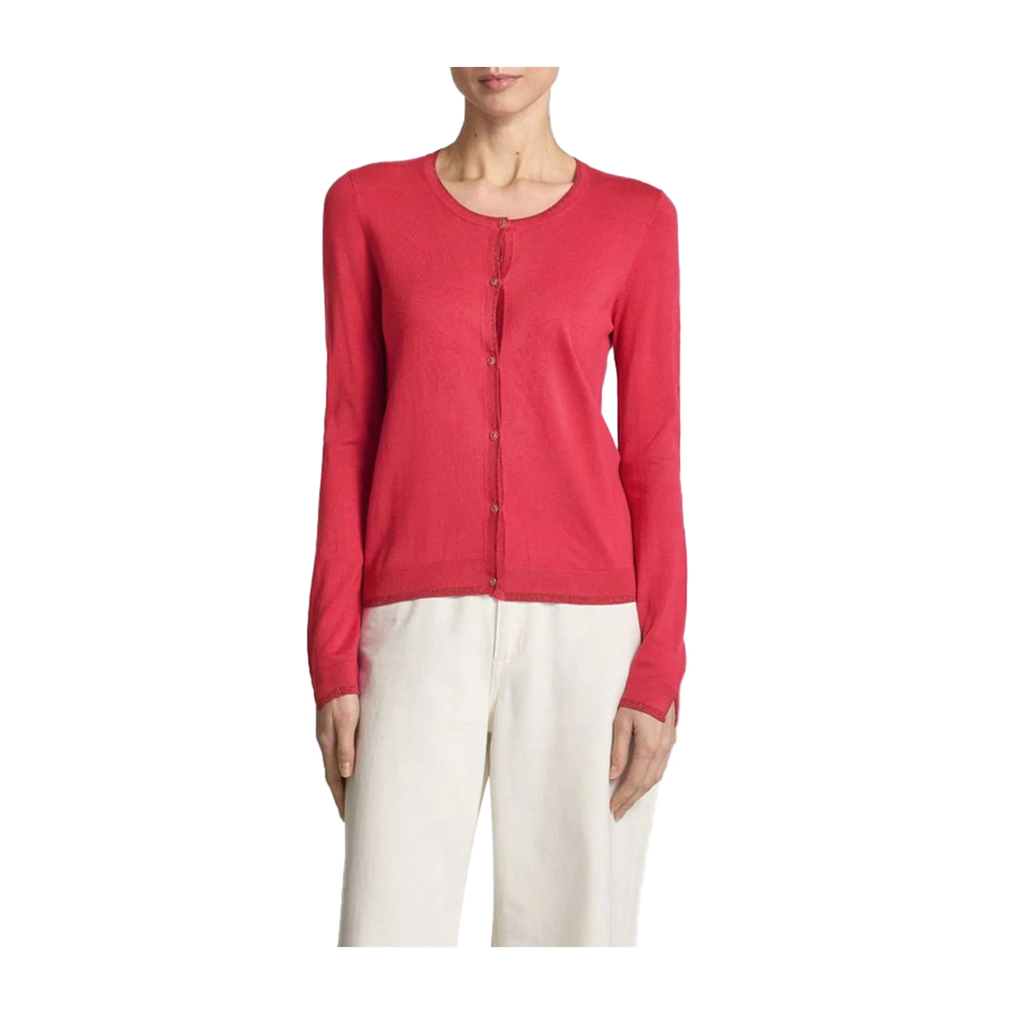 Cardigan Donna girocollo dettagli lurex - immagine 3