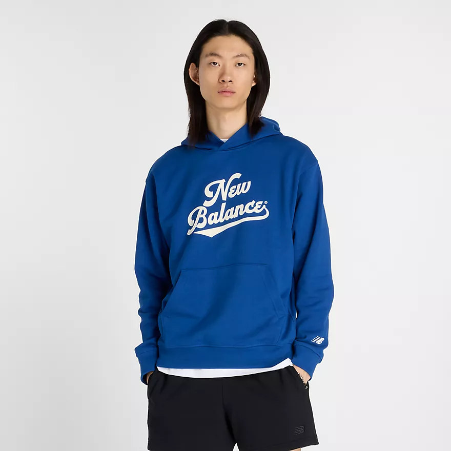 NEW BALANCE -ATHLETICS LEGACY HOODIE GALAXY BLUE - immagine 3