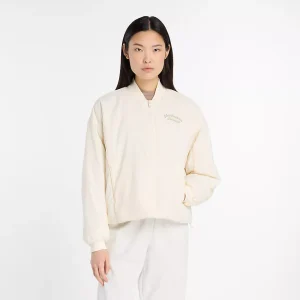 NEW BALANCE - LINEAR HERITAGE BOMBER JACKET PERMAFROST