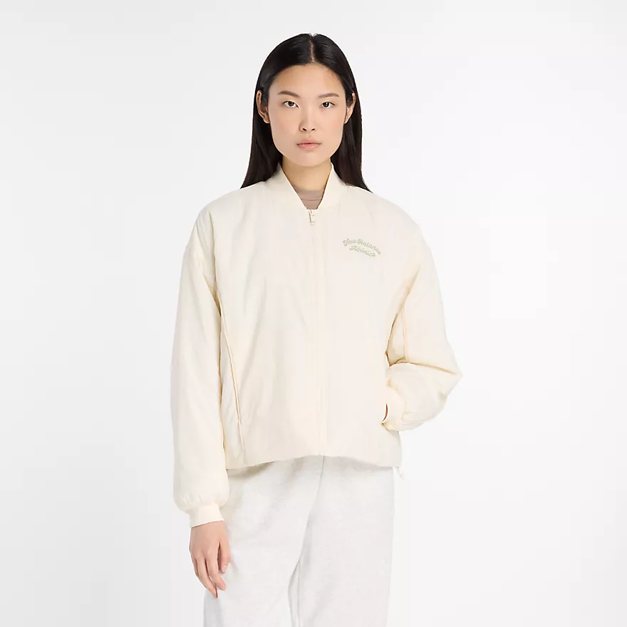 NEW BALANCE - LINEAR HERITAGE BOMBER JACKET PERMAFROST